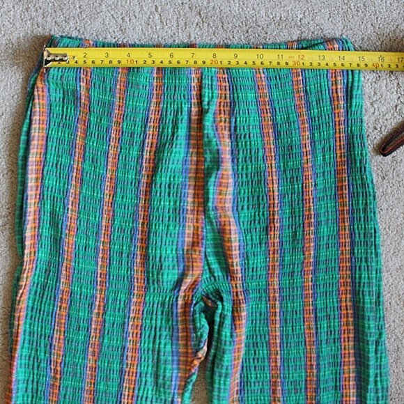 Free People - Fine Line Slim Pants in Green Combo, size Medium - Picture 6 of 9